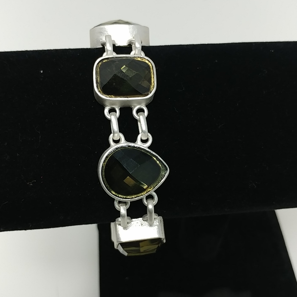 NWT TeSori Encased Smoke Stone Bracelet